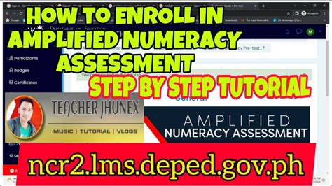 HOW TO ENROLL IN AMPLIFIED NUMERACY ASSESSMENT.